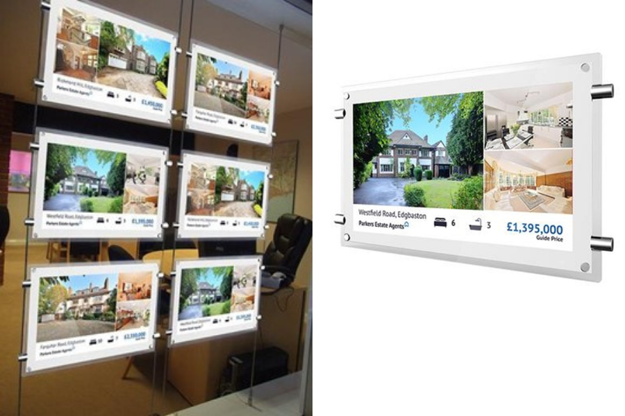 Digitale Werbedisplays für Schaufenstern - Kit 3x 15" - modularedisplays.com