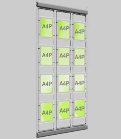 LED Schaufenster Display drehbar DIN A4 Hochformat