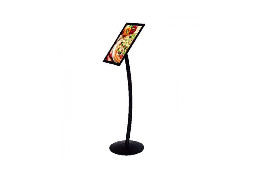 Curved information stand DIN A3 and DIN A4