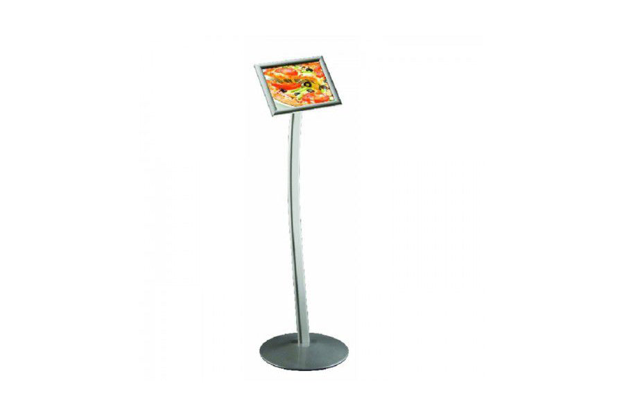 Curved information stand DIN A3 and DIN A4