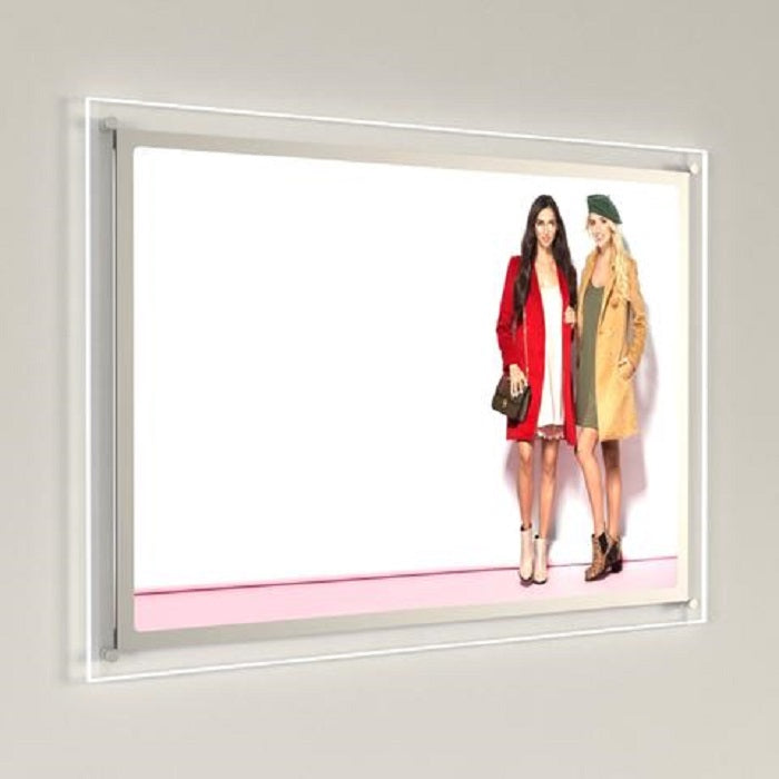 Led Posterrahmen DIN A4 mit Wandbefestigung - modularedisplays.com