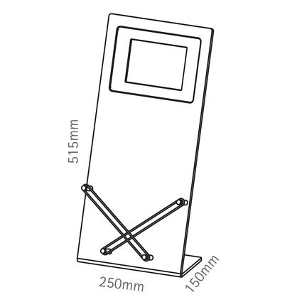 Multimedia Tischaufsteller Wingoomedia 8 Zoll - modularedisplays.com