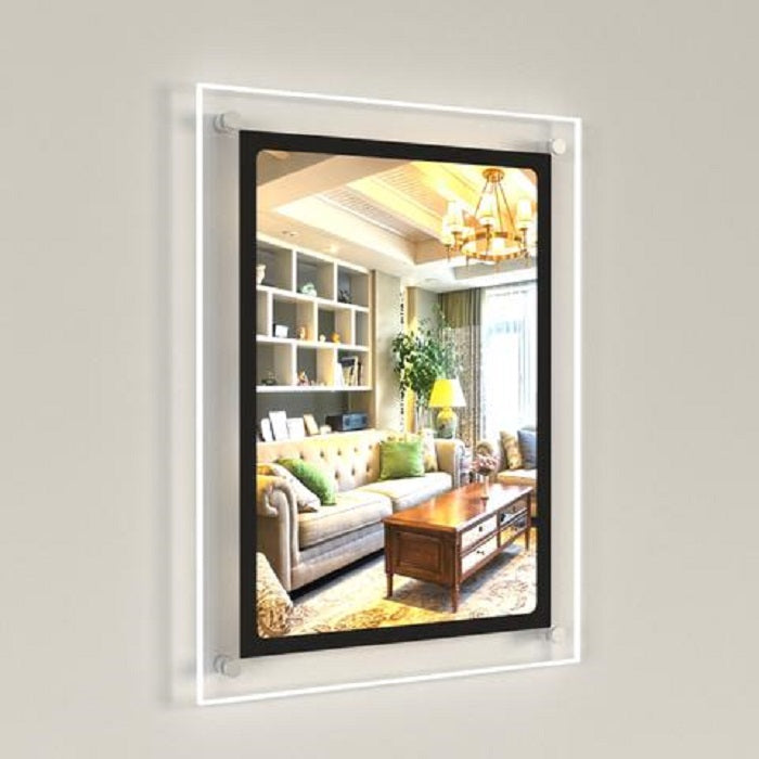 Led Posterrahmen DIN A4 mit Wandbefestigung - modularedisplays.com