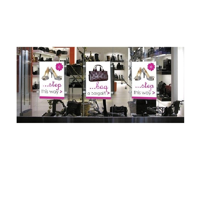 Schaufenster Display Kit Decke/Boden 4 x A4 - modularedisplays.com