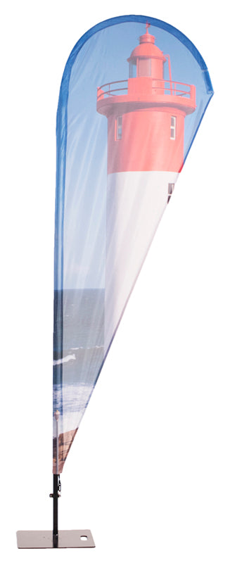 Beachflag Alu Tropfenform S mit Textildruck - modularedisplays.com