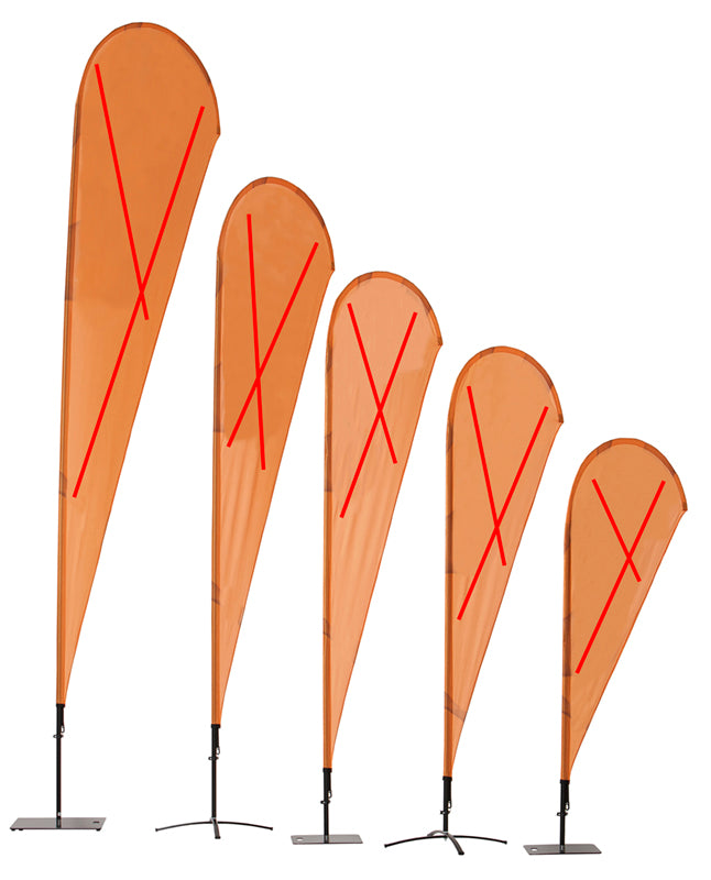 Beachflag Alu Tropfenform S mit Textildruck - modularedisplays.com