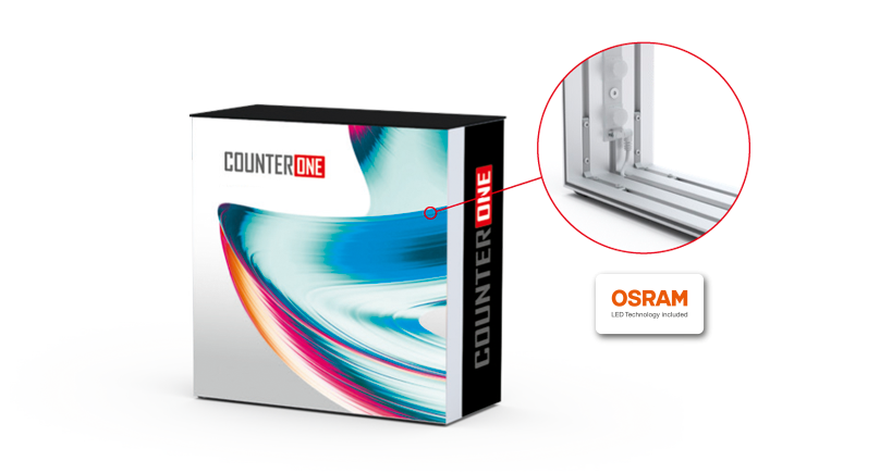 LED trade fair counter COUNTER ONE