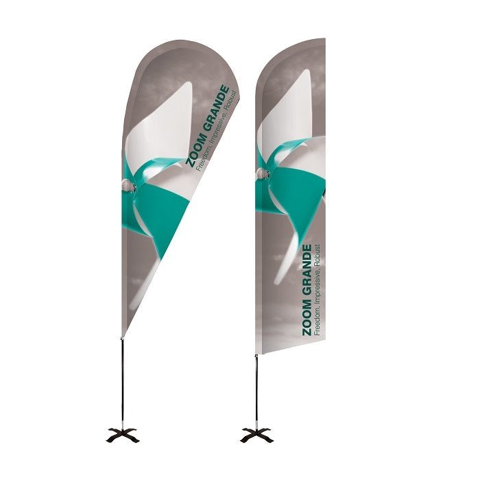 Beachflag Segelform bedruckt XXL 5,6m - modularedisplays.com