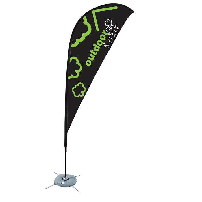 Beachflag Segel 2,8m mit Druck und Erdspiess - modularedisplays.com