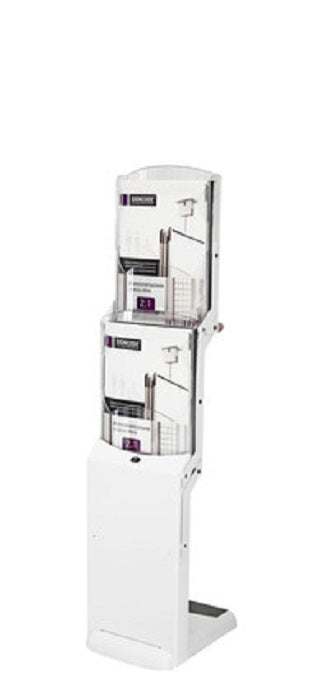 Faltbarer Prospektständer weiß Real Bianco 2xA4 - modularedisplays.com
