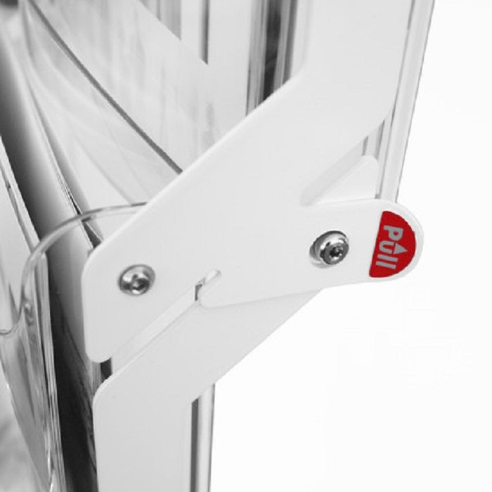 Faltbarer Prospektständer weiß Real Bianco 2xA4 - modularedisplays.com