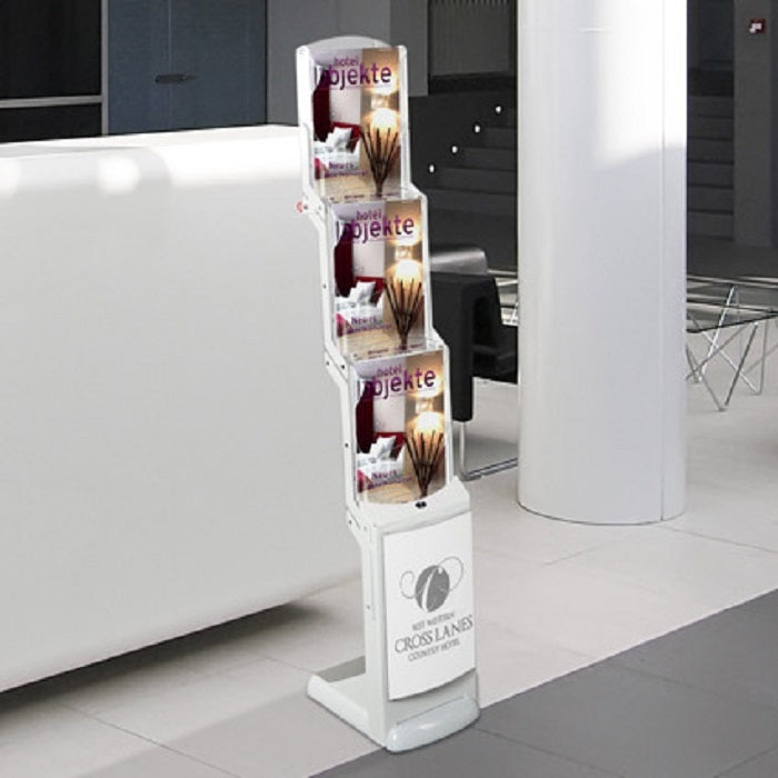 Falt-Prospektständer Weiß Real Bianco 3xA4 - modularedisplays.com