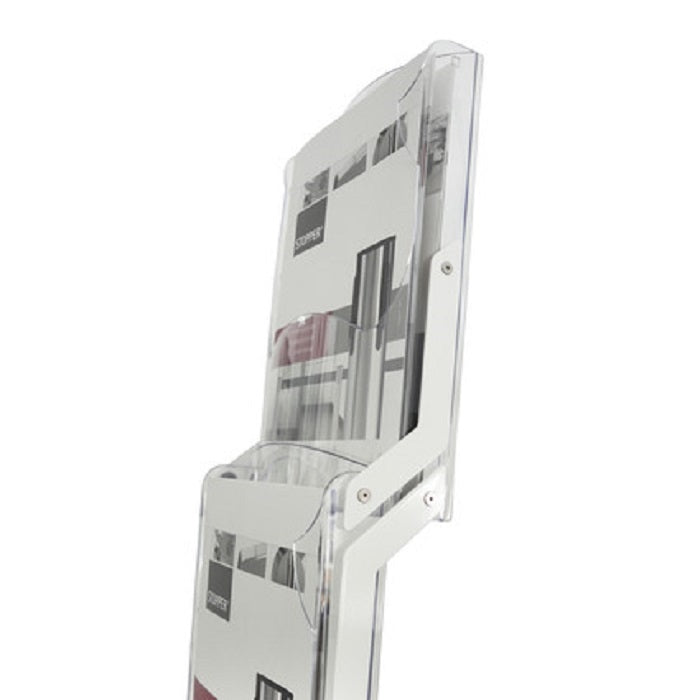 Falt-Prospektständer Weiß Real Bianco 3xA4 - modularedisplays.com