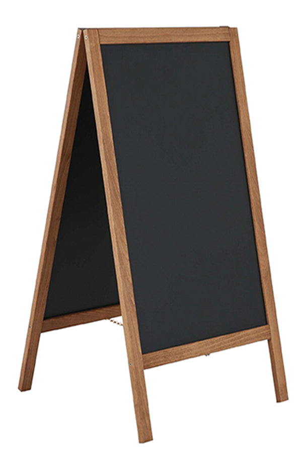 Holz-Kundenstopper Economy Outdoor mit sichtbare Massen 59 x 119 cm - modularedisplays.com