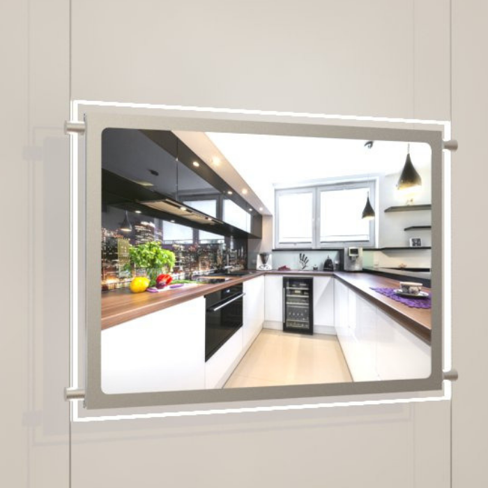 Led Acryl- Postertaschen- Schaufenster Displays 2 x DIN A3 - modularedisplays.com