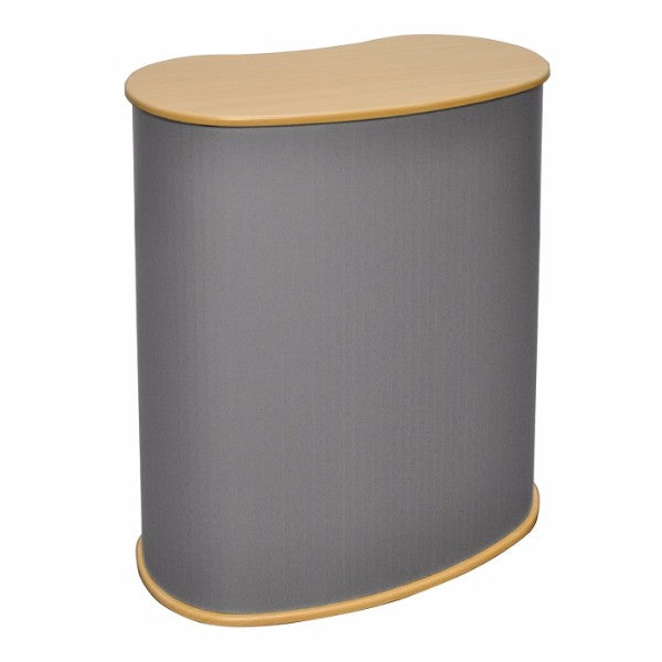 Mobile Messetheke mit Lamellen - modularedisplays.com