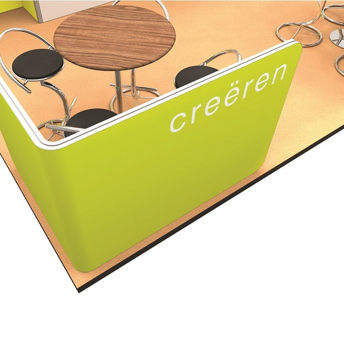 Mobiler Messestand mit Stoffgrafiken - 16qm - modularedisplays.com