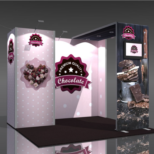 Modularer Messestand Vector mit Textildruck - modularedisplays.com