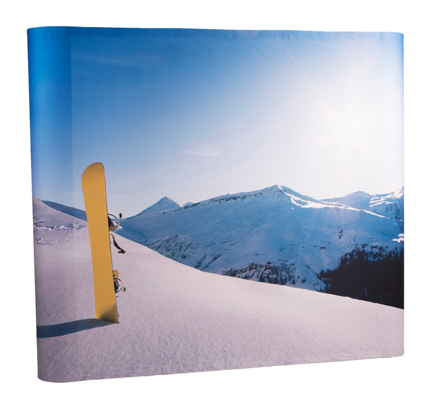 Textil Faltdisplay Premium 3x3 mit Textildruck - modularedisplays.com