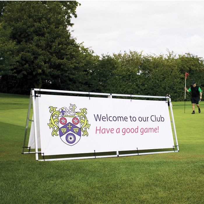 Werbebanner aus Blockout PVC