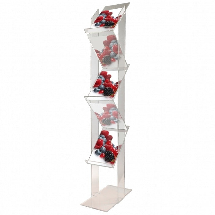 Zig-Zag Prospektständer mit 5 Ablagen - modularedisplays.com