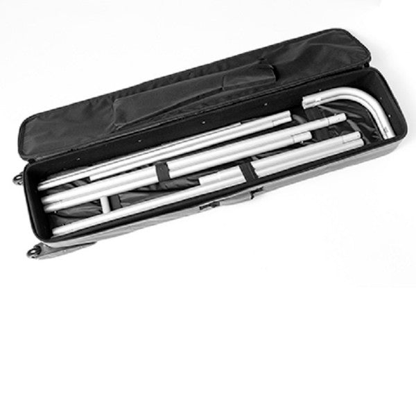 Pressewand Gebogen mit Textildruck Zipper XL - modularedisplays.com