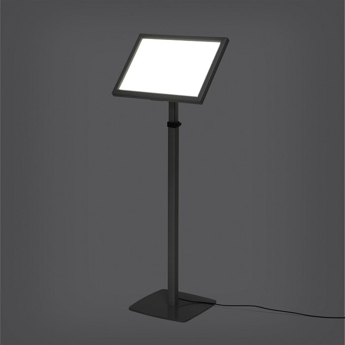 LED Infoständer, höhenverstellbar DIN A4
