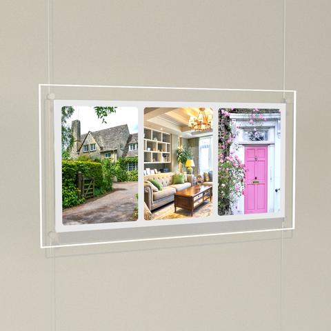 LED Schaufenster Display 3xA4 Multi Kit - modularedisplays.com