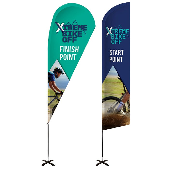 Beachflag Tropfen 3,4m mit Druck - modularedisplays.com