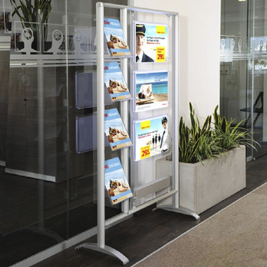 Beleuchtete Freistehende Postertaschen Fly Shine - modularedisplays.com