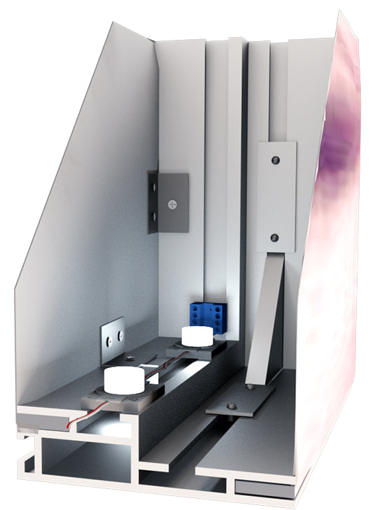 Freistehender Maxiframe LED Leuchtrahmen 75 1,2m x 2m - modularedisplays.com