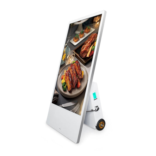 Digitaler Kundenstopper 43zoll mit Akku, für Innen- und Außenbereich 400 - 1500cd/m² mieten