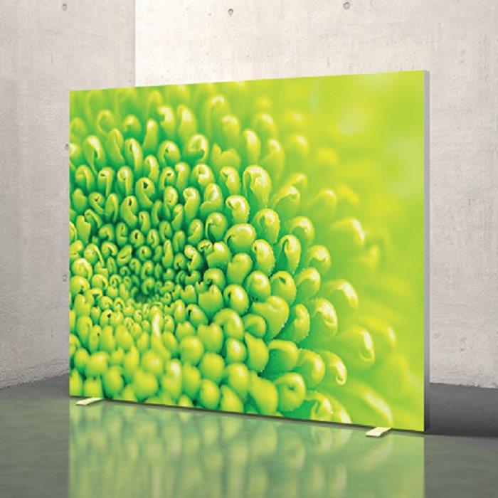 LED Freistehende Messewand Octalumina inkl. Textildruck - modularedisplays.com