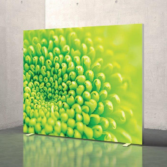 LED Freistehende Messewand Octalumina inkl. Textildruck - modularedisplays.com
