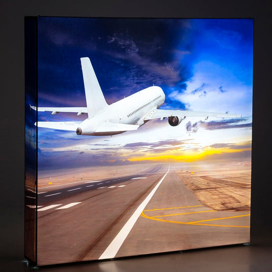 LED PopUp Messewand mit Druck Impress 3x3 - modularedisplays.com