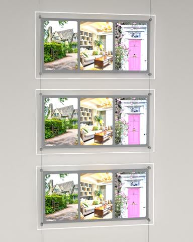 LED Schaufenster Display 3x3A4 Multi Kit - modularedisplays.com