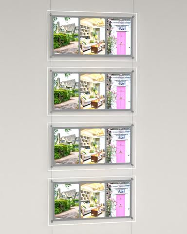 LED Schaufenster Display 4x3A4 Multi Kit - modularedisplays.com
