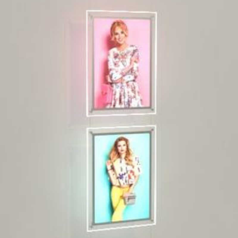 Led Acryl Schaufenster Display 2 x DIN A1 Hochformat - modularedisplays.com