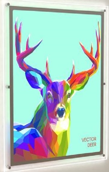 Led Posterrahmen DIN A4 mit Wandbefestigung - modularedisplays.com