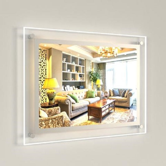 Led Posterrahmen DIN A4 mit Wandbefestigung - modularedisplays.com