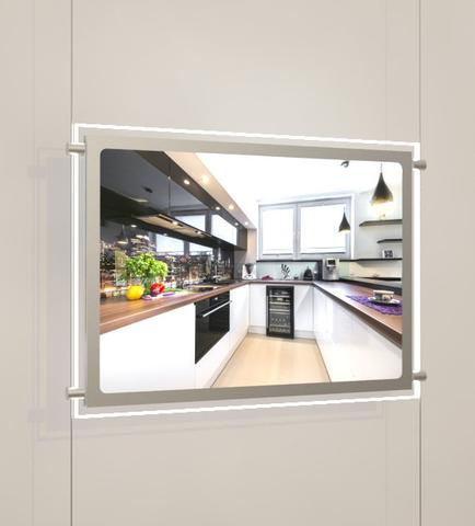 LED Acryl Postertaschen DIN A3 mit seitlicher Befestigung - modularedisplays.com