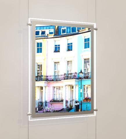 LED Acryl Postertaschen DIN A3 mit seitlicher Befestigung - modularedisplays.com