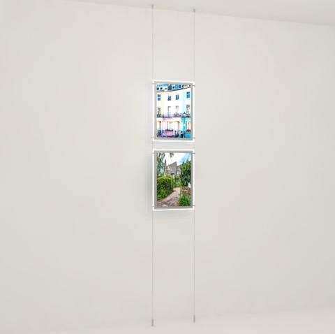 LED Acryltaschen mit seitlicher Befestigung 2x DIN A3 - modularedisplays.com