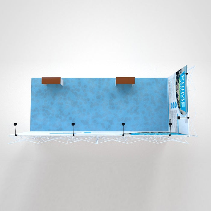 Individueller PopUp Eckstand mit Textildruck - modularedisplays.com
