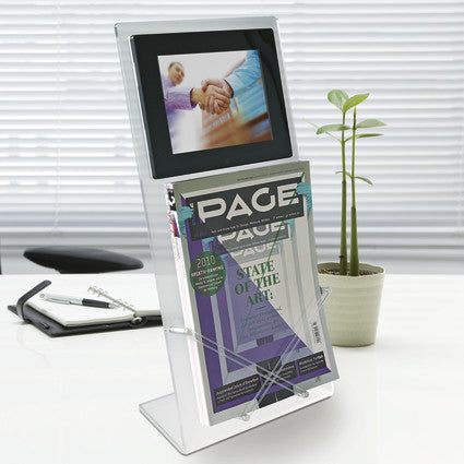 Multimedia Tischaufsteller Wingoomedia 8 Zoll - modularedisplays.com
