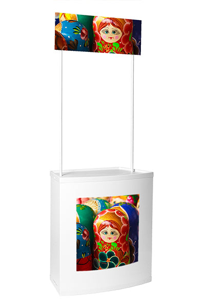 Promotionstheke mit Topschild - modularedisplays.com