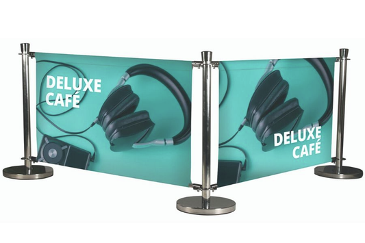 Absperrung Kit mit Textildruck 150cm - modularedisplays.com