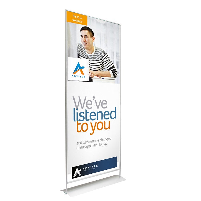 Bannerdisplay StandUp 200x85cm bedruckt - modularedisplays.com