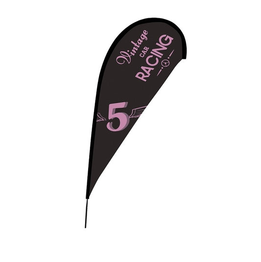 Beachflag Segel 2,8m mit Druck und Erdspiess - modularedisplays.com