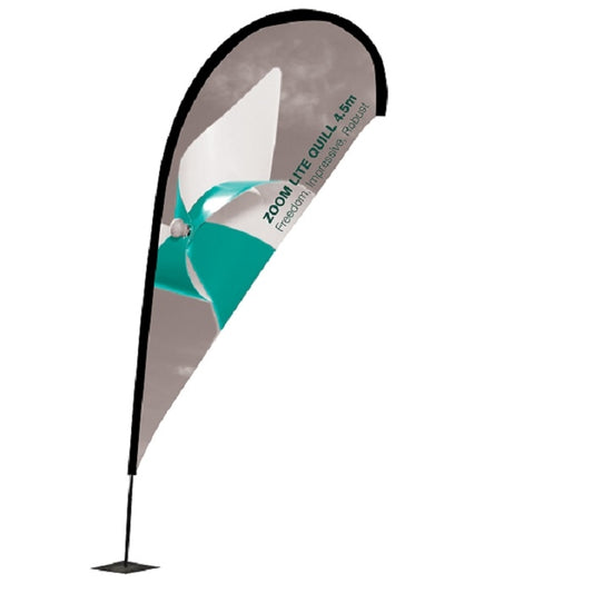 Beachflag Tropfen 3,4m inkl. Druck und Bodenplatte - modularedisplays.com